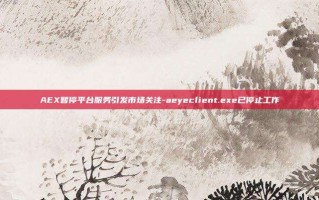 AEX暂停平台服务引发市场关注-aeyeclient.exe已停止工作