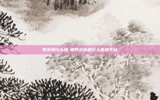 秀币有什么用-用秀币的是什么直播平台