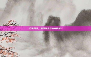 汇市周评，市场动态与未来展望-
