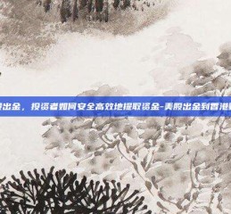 美股出金，投资者如何安全高效地提取资金-美股出金到香港账户