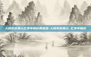 人民币对美元汇率中间价两连涨-人民币对美元 汇率中间价