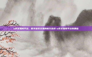 u币交易所平台，数字货币交易的新兴选择-u币交易所平台有哪些