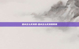国内怎么买美股-国内怎么买美股股票