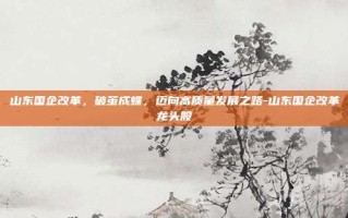 山东国企改革，破茧成蝶，迈向高质量发展之路-山东国企改革龙头股