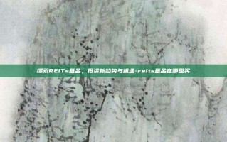 探索REITs基金，投资新趋势与机遇-reits基金在哪里买