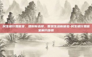 民生银行如意宝，理财新选择，智慧生活新体验-民生银行如意宝解约步骤