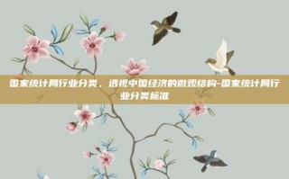 国家统计局行业分类，透视中国经济的微观结构-国家统计局行业分类标准