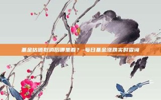 基金估值取消后哪里看？-每日基金涨跌实时查询