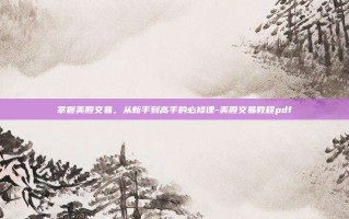 掌握美股交易，从新手到高手的必修课-美股交易教程pdf