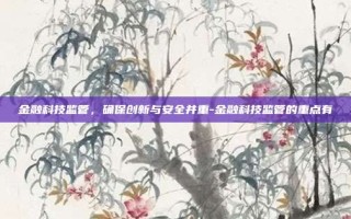 金融科技监管，确保创新与安全并重-金融科技监管的重点有