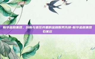 新华金融集团，创新与责任并重的金融服务先锋-新华金融集团石家庄