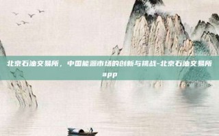 北京石油交易所，中国能源市场的创新与挑战-北京石油交易所app