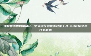 理解货币供应量M0，中央银行的货币政策工具-m0m1m2是什么意思