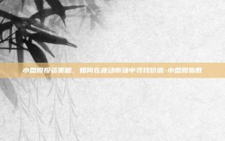 小盘股投资策略，如何在波动市场中寻找价值-小盘股指数