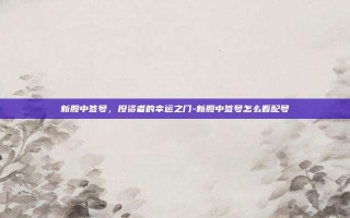 新股中签号，投资者的幸运之门-新股中签号怎么看配号