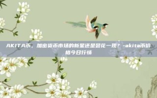 AKITA币，加密货币市场的新星还是昙花一现？-akita币价格今日行情
