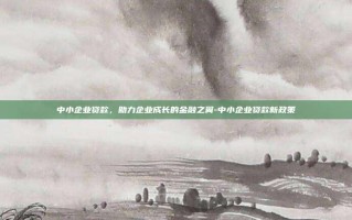 中小企业贷款，助力企业成长的金融之翼-中小企业贷款新政策