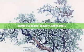 美股新手注意事项-美股新手买股票小技巧