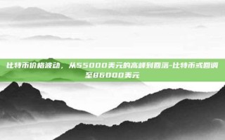 比特币价格波动，从55000美元的高峰到回落-比特币或回调至86000美元