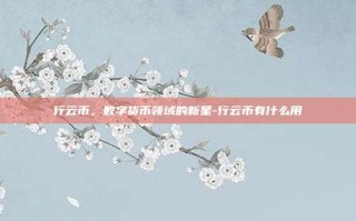 行云币，数字货币领域的新星-行云币有什么用