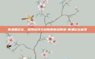 青浦星论坛，探索科技与创新的前沿阵地-青浦论坛首页