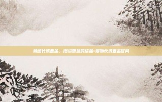 景顺长城基金，投资智慧的结晶-景顺长城基金官网