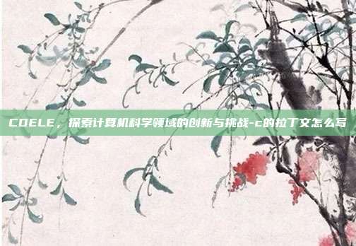 CDELE，探索计算机科学领域的创新与挑战-c的拉丁文怎么写-第1张图片-欧易官网APP下载