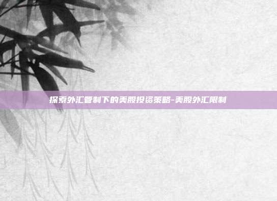 探索外汇管制下的美股投资策略-美股外汇限制-第1张图片-欧易官网APP下载