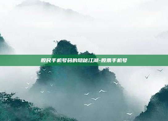 股民手机号码的隐秘江湖-股票手机号-第1张图片-欧易官网APP下载