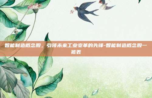 智能制造概念股,引领未来工业变革的先锋-智能制造概念股一览表-第1张图片-欧易官网APP下载 智能制造概念股,引领未来工业变革的先锋-智能制造概念股一览表-第1张图片-欧易官网APP下载
