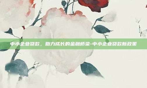 中小企业贷款，助力成长的金融桥梁-中小企业贷款新政策-第1张图片-欧易官网APP下载