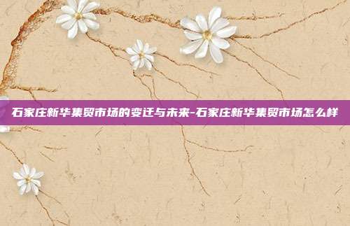 石家庄新华集贸市场的变迁与未来-石家庄新华集贸市场怎么样-第1张图片-欧易官网APP下载